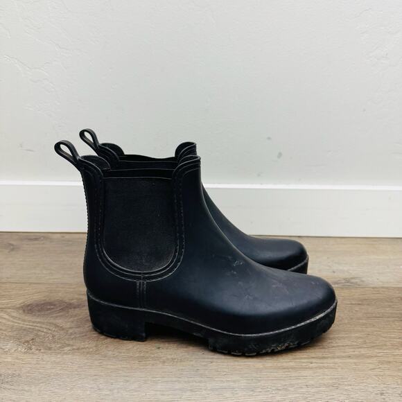 Jeffrey Campbell Black Rubber Chelsea Boots Women’s Size 8.5 - Picture 5 of 10